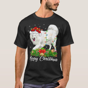 T-shirt Samoyed Amoureux des chiens Correspondant Santa Ha