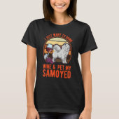 T-shirt Samoyed And Wine (Devant)