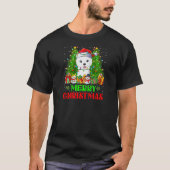 T-shirt Samoyed Dog Christmas Tree Lights Holiday Père Noë (Devant)