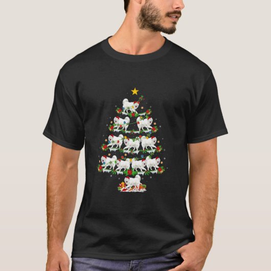 T-shirt Samoyed Dog Lover Xmas Lighting Samoyed Christmas (Devant)