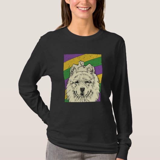T-shirt Samoyed Jester Mardi Gras Dog Mom or Dad (Devant)