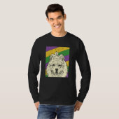 T-shirt Samoyed Jester Mardi Gras Dog Mom or Dad (Devant entier)