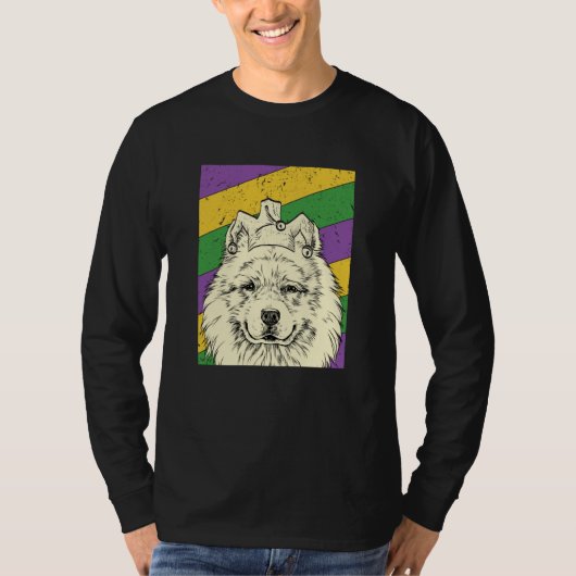 T-shirt Samoyed Jester Mardi Gras Dog Mom or Dad (Devant)
