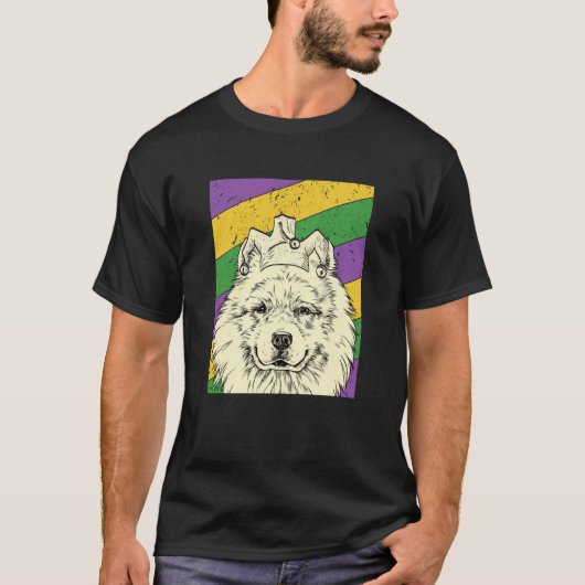T-shirt Samoyed Jester Mardi Gras Dog Mom or Dad (Devant)
