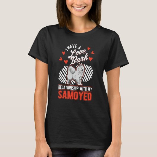 T-shirt Samoyed Valentine's Day Samoyed (Devant)