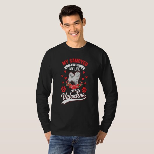 T-shirt Samoyed Valentine's Day Samoyed  1 (Devant entier)