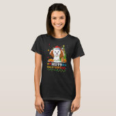 T-shirt Samoyède Chien Samoyède heureux hellothanksmas (Devant entier)