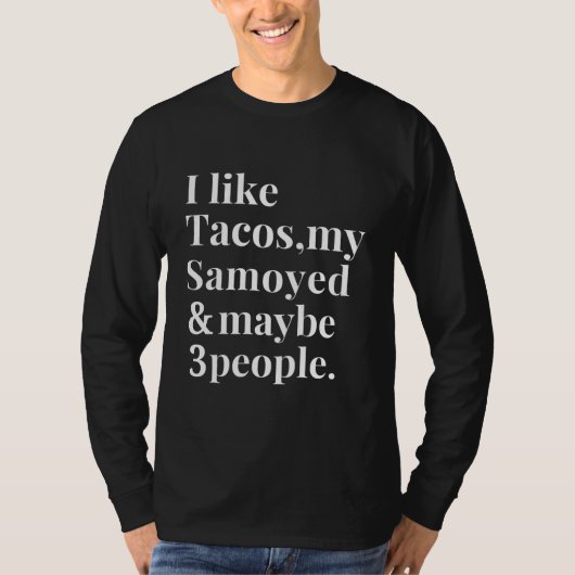 T-shirt Samoyner Propriétaire Papa Maman Funny Tacos Lover (Devant)