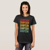 T-shirt Sampson Comté Caroline du Nord Conception de texte (Devant entier)