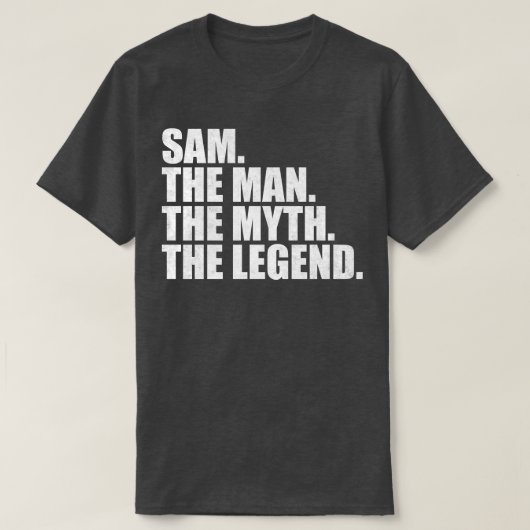 T-shirt SamSam Nom Nom Sam prénom (Design devant)