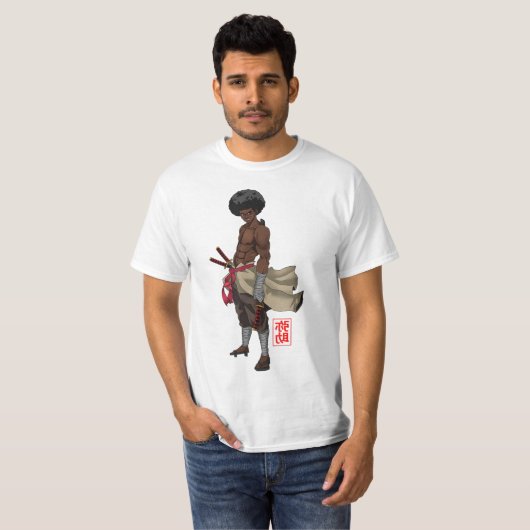T-shirt Samurai Afro Black Yasuke Sengoku Warrior Ronin An (Devant entier)