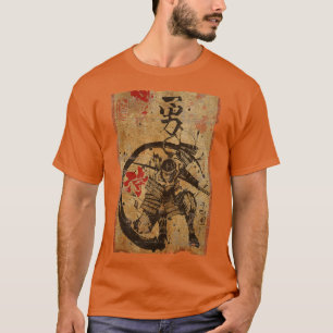 T-shirt Samurai Art rétro japonais Imprimer Bushido Japon 
