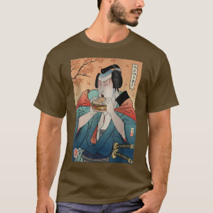 T-shirt Samurai & Burger Fast Food Ukiyoe (2)