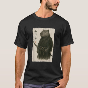 T-shirt Samurai Capybara Funny Vintage japonais graphique