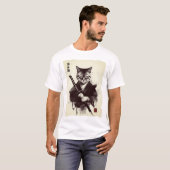 T-shirt Samurai Cat, Fierce Japanese Art  (Devant entier)
