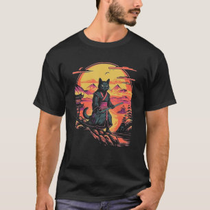 T-shirt Samurai Chat Bushido Style esthétique japonais