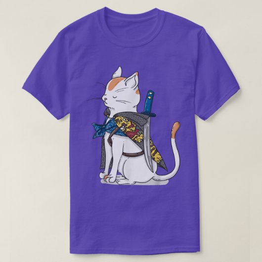 T-shirt Samurai Chat Funny Ninja Design pour les propriéta (Design devant)