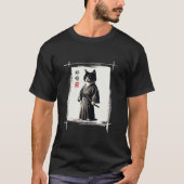 T-shirt Samurai Chat japonais Art Sumi e Novelty Kawaii Fu (Devant)