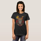 T-shirt Samurai Chat Japonais Kitty Warrior 1 (Devant entier)