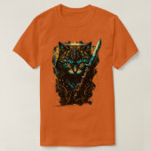 T-shirt Samurai Chat Le Guerrier Félin (Design devant)