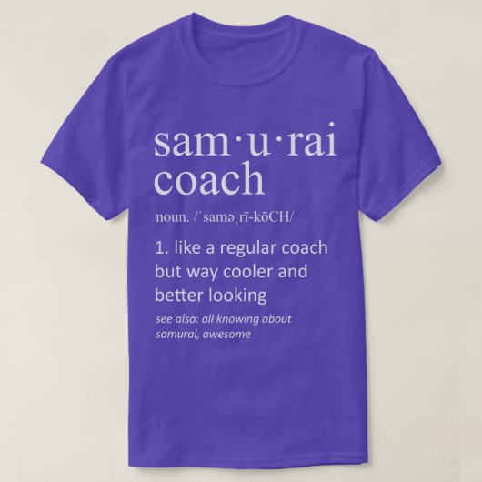 T-shirt Samurai Coach Définition Funny Samurai Papa (2) (Design devant)
