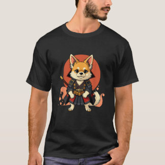 T-shirt Samurai Dog Chibi Shiba Inu Doggo Puppy Japanese A