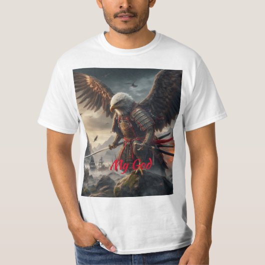 T-shirt Samurai Eagle : Scène de champ de bataille hyper-r (Devant)