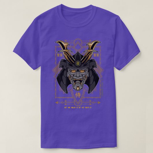 T-shirt Samurai Face Horreur Force d'horreur Force d'inten (Design devant)
