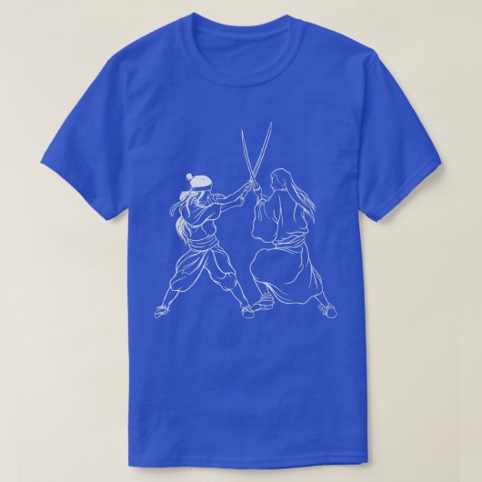 T-shirt Samurai Fight Katana Sword (2) (Design devant)