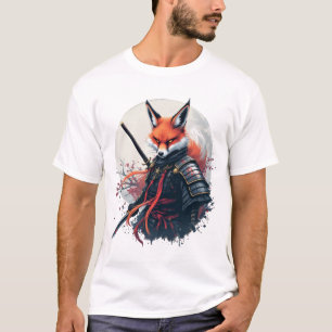 T-shirt Samurai Fox guerrier japonais Ninja Fox Kawaii T-S