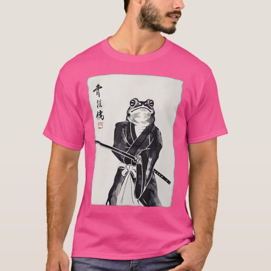 T-shirt Samurai Frog Ukiyo-E Warrior Art Frog Art (Devant)