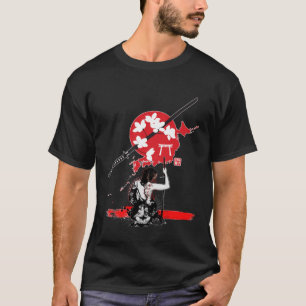 T-shirt Samurai Girl guerrier bushido code Espadon japonai