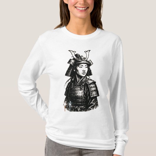 T-shirt Samurai Girl street art (Devant)