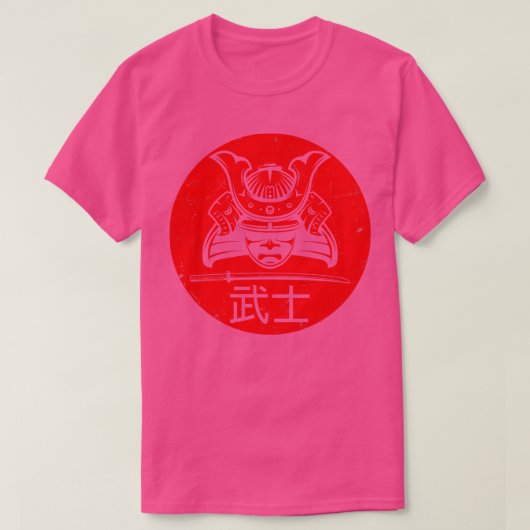 T-shirt Samurai Guerrier épée Red Sun (Design devant)