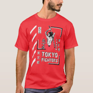 T-shirt Samurai Guerrier Girl Japon Tokyo Combat Style Cl