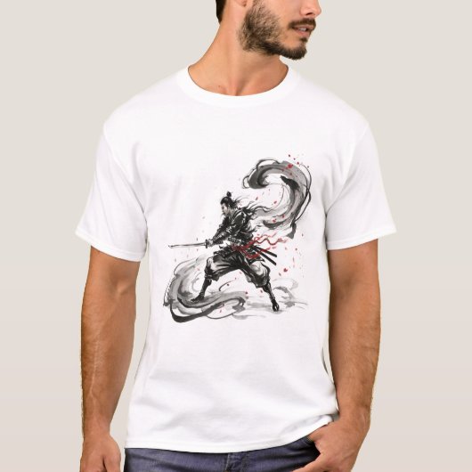 T-shirt Samurai Ink Storm (Devant)