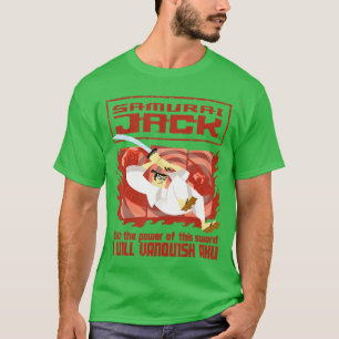 T-shirt Samurai Jack Je vaincrai Aku avec l'épée Rétro