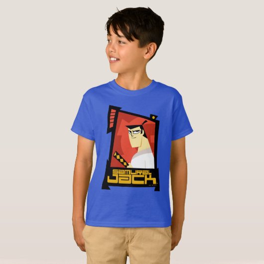 T-shirt Samurai Jack Souriant Futuristic Frame Graphic (Devant entier)