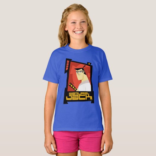 T-shirt Samurai Jack Souriant Futuristic Frame Graphic (Devant entier)