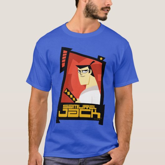 T-shirt Samurai Jack Souriant Futuristic Frame Graphic (Devant)