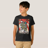 T-shirt Samurai Japonais Chat Swordsman Ninja Kitten (Devant entier)