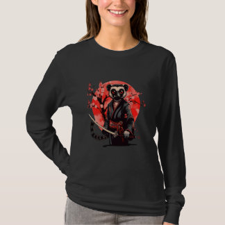 T-shirt Samurai Lemur Kawaii Japanese Ninja Lemur Sakura T