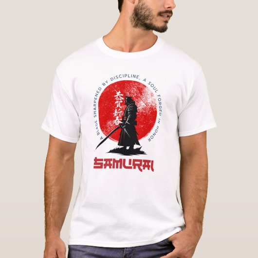 T-shirt Samurai – Minimalist Warrior Tee with Cultural Pow (Devant)