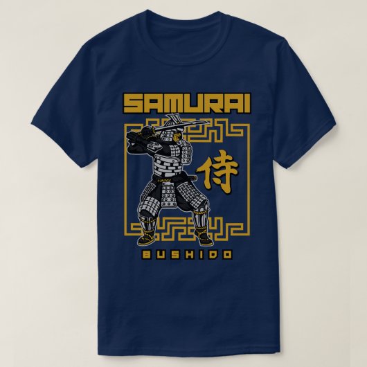 T-SHIRT SAMURAI NOIR (Design devant)