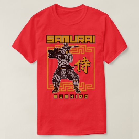 T-SHIRT SAMURAI NOIR (Design devant)