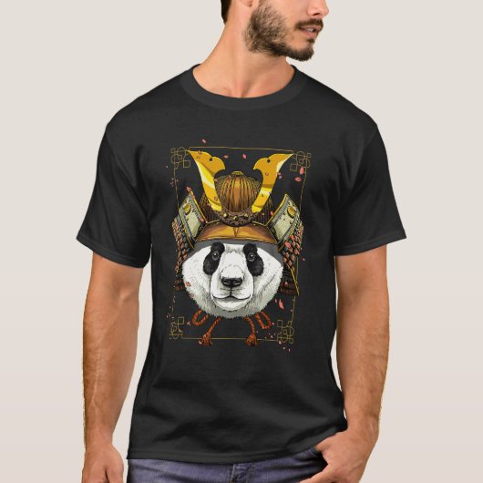 T-shirt Samurai Panda Bear Japanese Warrior Bushido Japane (Devant)