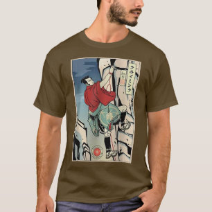 T-shirt Samurai Rock Escalade Etreme Sport Ukiyoe Randonné