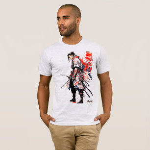 T-shirt Samurai Sérénité : Peinture aquarelle japonaise