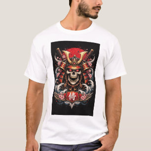 T-shirt Samurai Skull Rising Sun – Japanese Warrior Art Co