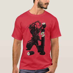 T-shirt Samurai Sushi Katana Japonais Art Japon Spiritueux